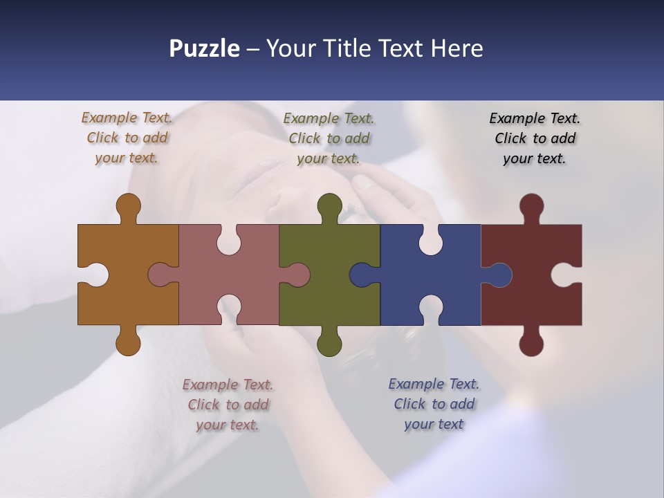 A Woman Laying On A Bed With Her Eyes Closed PowerPoint Template