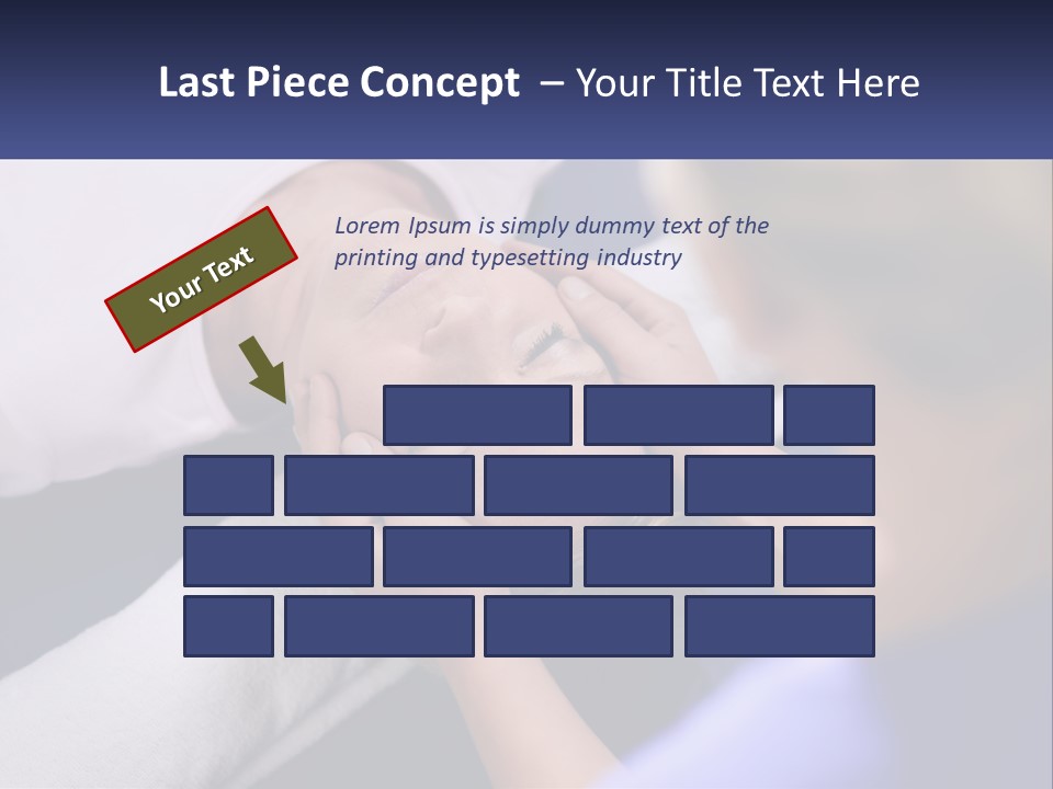 A Woman Laying On A Bed With Her Eyes Closed PowerPoint Template