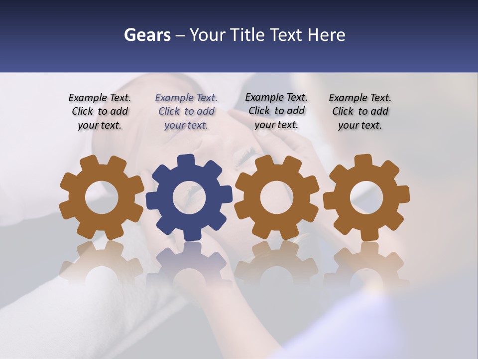 A Woman Laying On A Bed With Her Eyes Closed PowerPoint Template