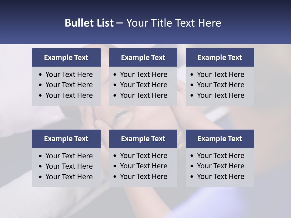 A Woman Laying On A Bed With Her Eyes Closed PowerPoint Template