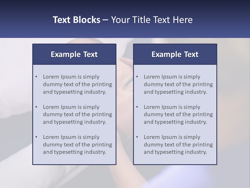 A Woman Laying On A Bed With Her Eyes Closed PowerPoint Template
