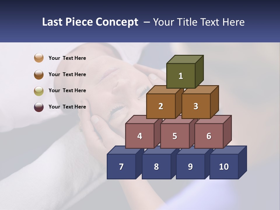 A Woman Laying On A Bed With Her Eyes Closed PowerPoint Template