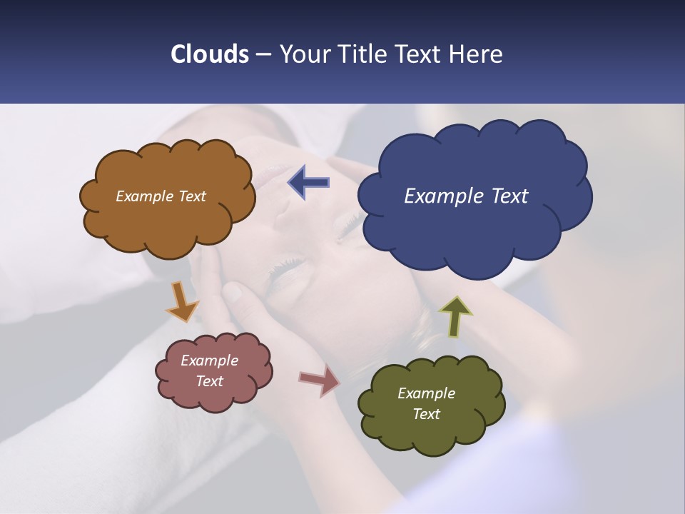 A Woman Laying On A Bed With Her Eyes Closed PowerPoint Template