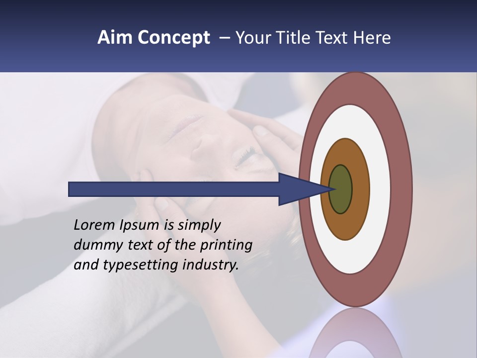 A Woman Laying On A Bed With Her Eyes Closed PowerPoint Template