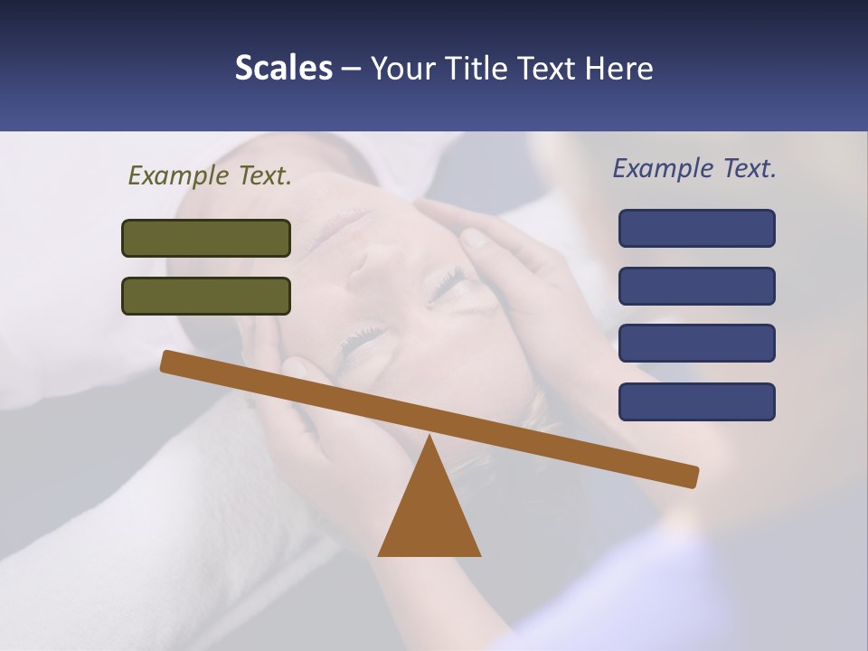 A Woman Laying On A Bed With Her Eyes Closed PowerPoint Template