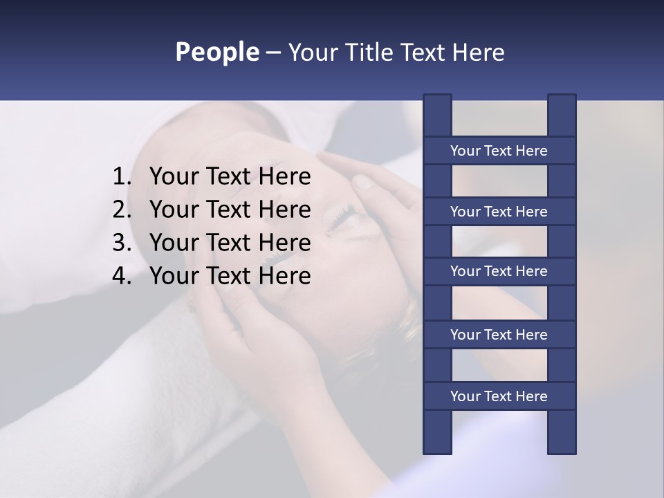 A Woman Laying On A Bed With Her Eyes Closed PowerPoint Template