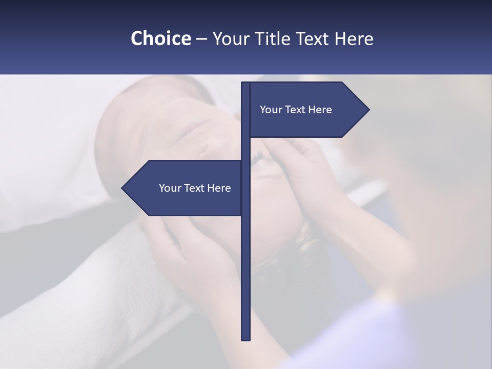 A Woman Laying On A Bed With Her Eyes Closed PowerPoint Template