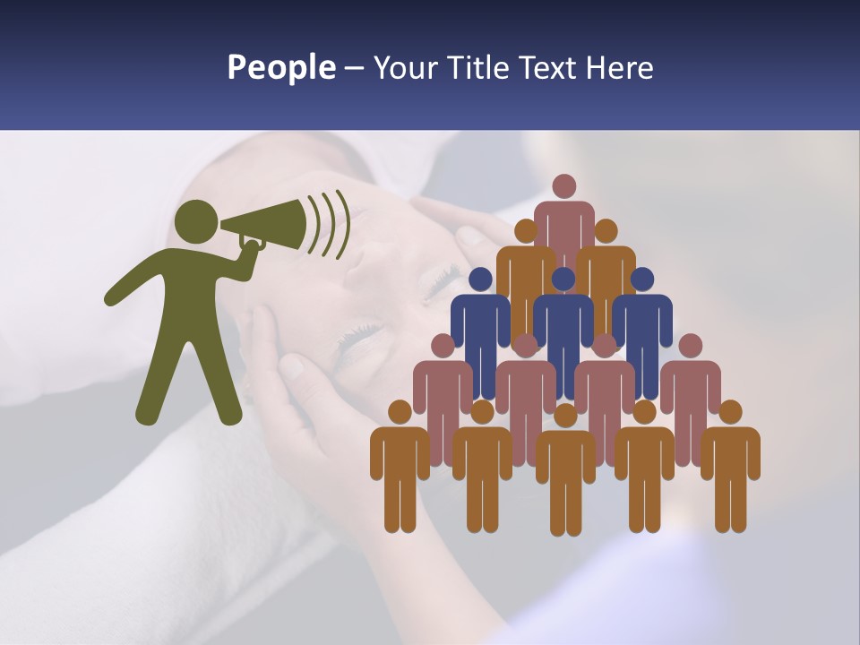 A Woman Laying On A Bed With Her Eyes Closed PowerPoint Template