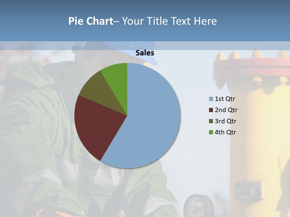 A Man In A Hard Hat Working On A Pipe PowerPoint Template