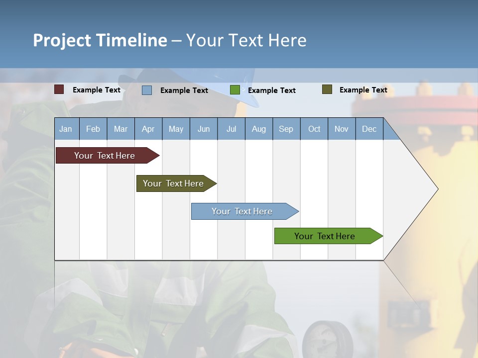 A Man In A Hard Hat Working On A Pipe PowerPoint Template