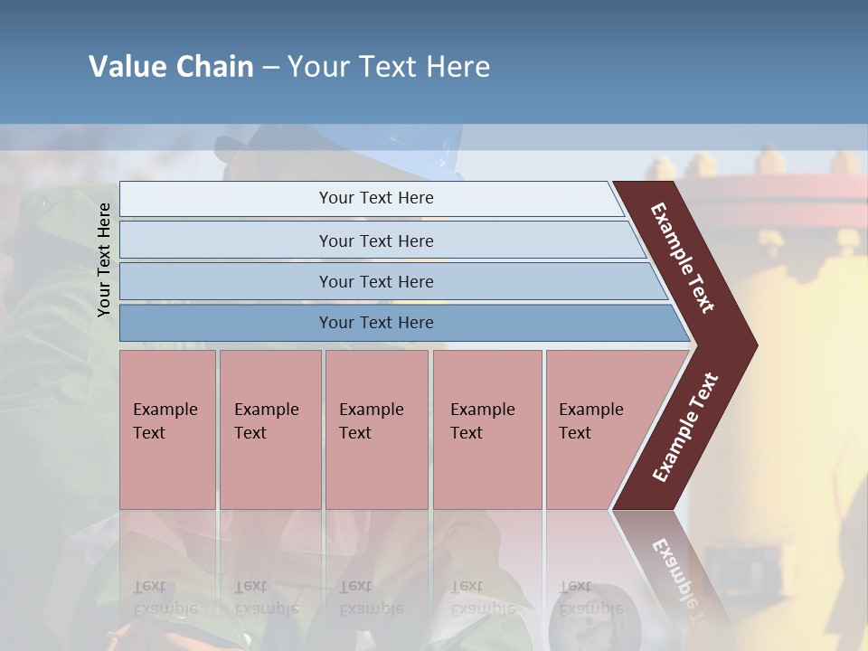 A Man In A Hard Hat Working On A Pipe PowerPoint Template