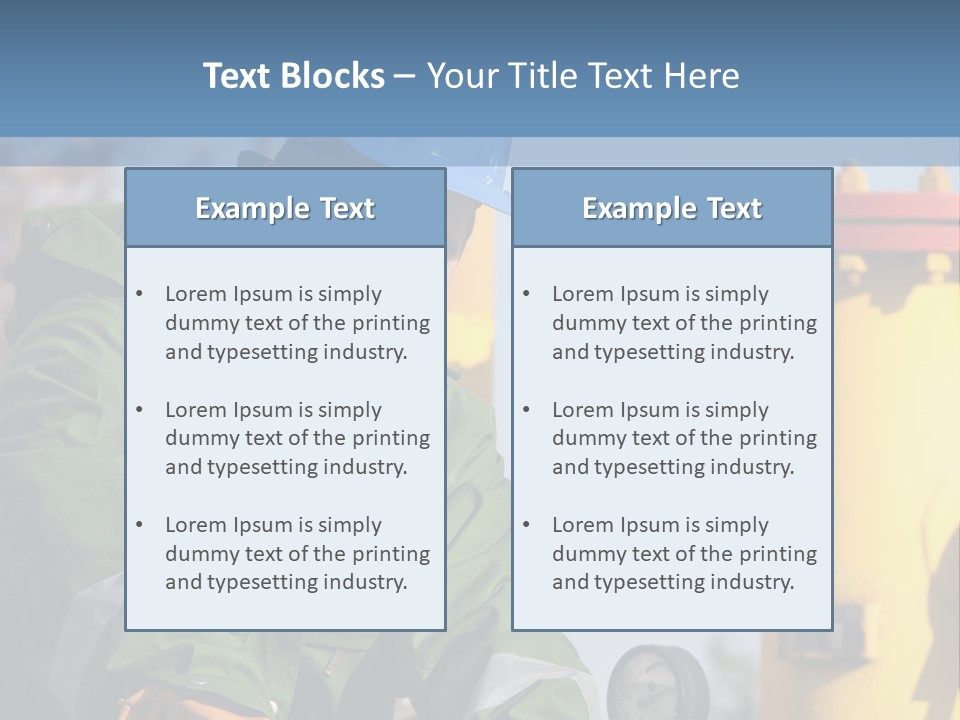 A Man In A Hard Hat Working On A Pipe PowerPoint Template