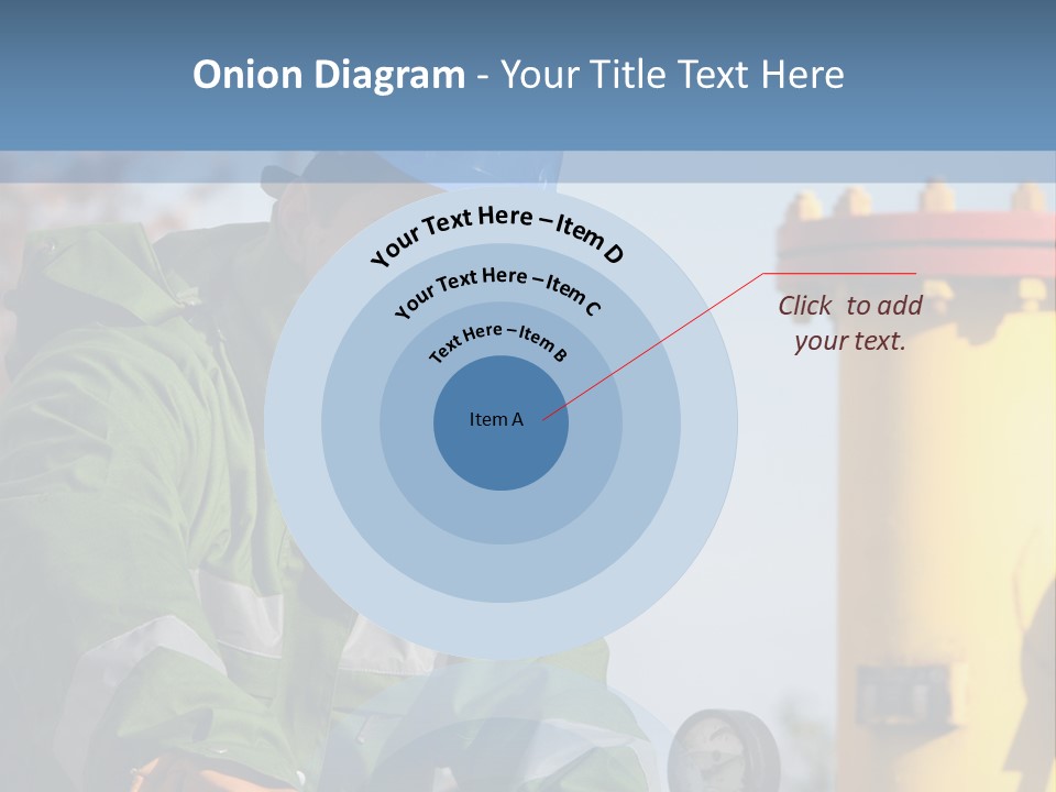 A Man In A Hard Hat Working On A Pipe PowerPoint Template