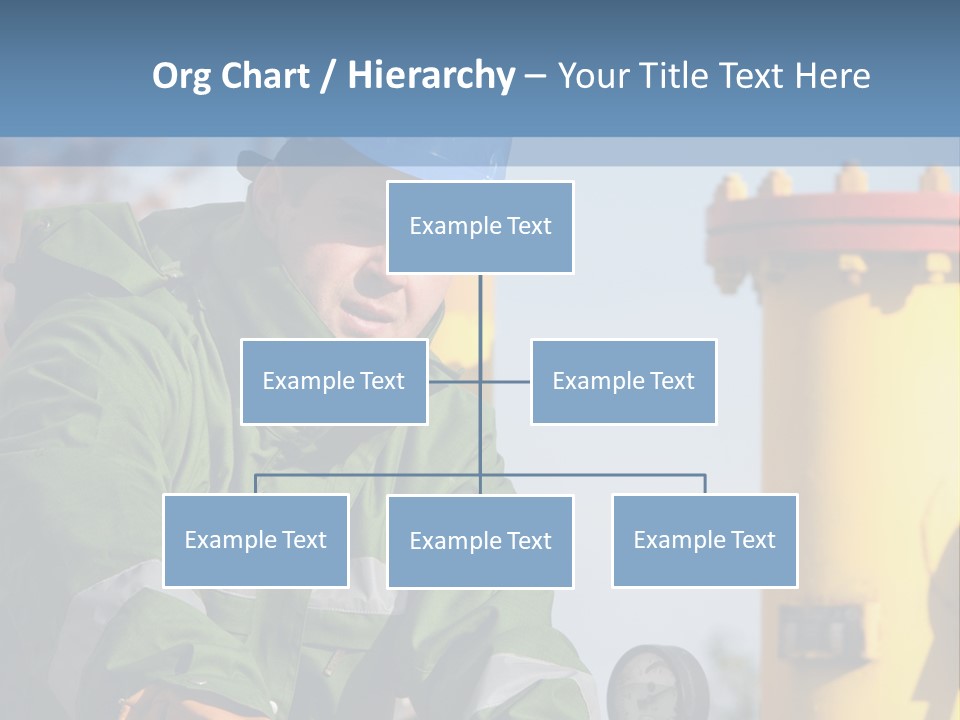 A Man In A Hard Hat Working On A Pipe PowerPoint Template