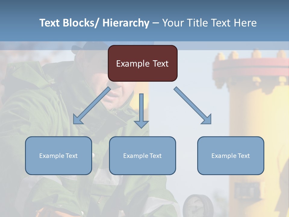 A Man In A Hard Hat Working On A Pipe PowerPoint Template
