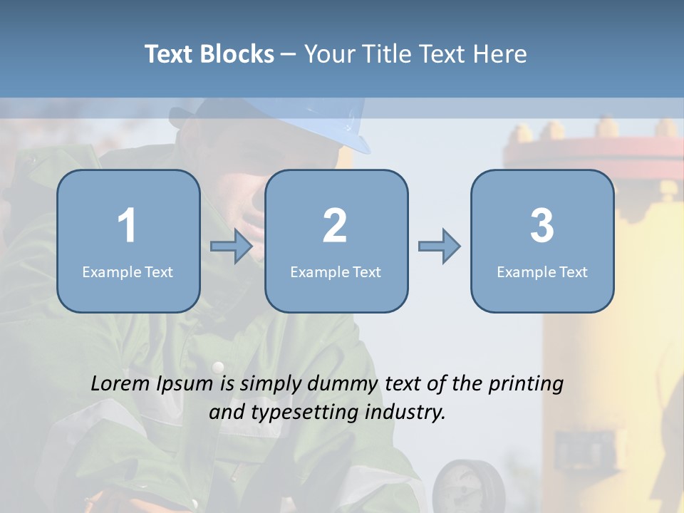 A Man In A Hard Hat Working On A Pipe PowerPoint Template