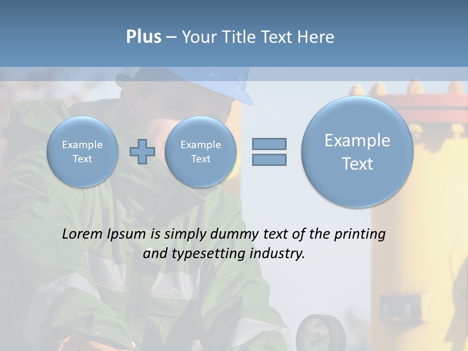 A Man In A Hard Hat Working On A Pipe PowerPoint Template