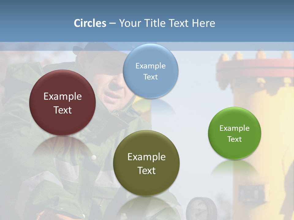 A Man In A Hard Hat Working On A Pipe PowerPoint Template