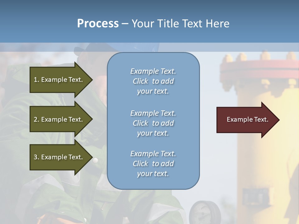A Man In A Hard Hat Working On A Pipe PowerPoint Template