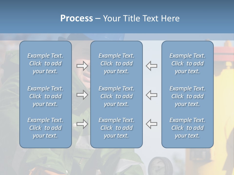 A Man In A Hard Hat Working On A Pipe PowerPoint Template