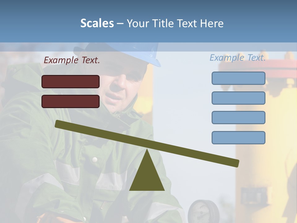 A Man In A Hard Hat Working On A Pipe PowerPoint Template