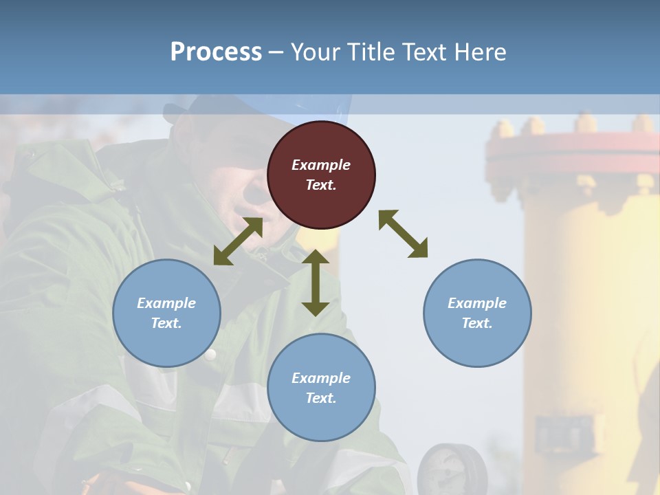 A Man In A Hard Hat Working On A Pipe PowerPoint Template