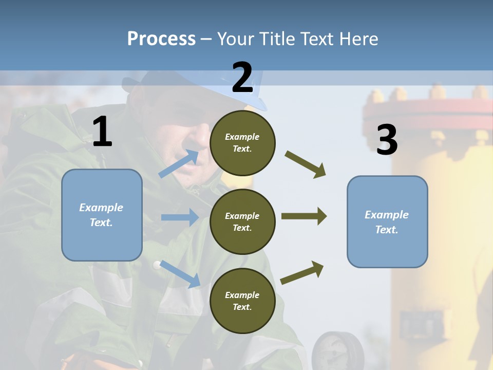 A Man In A Hard Hat Working On A Pipe PowerPoint Template