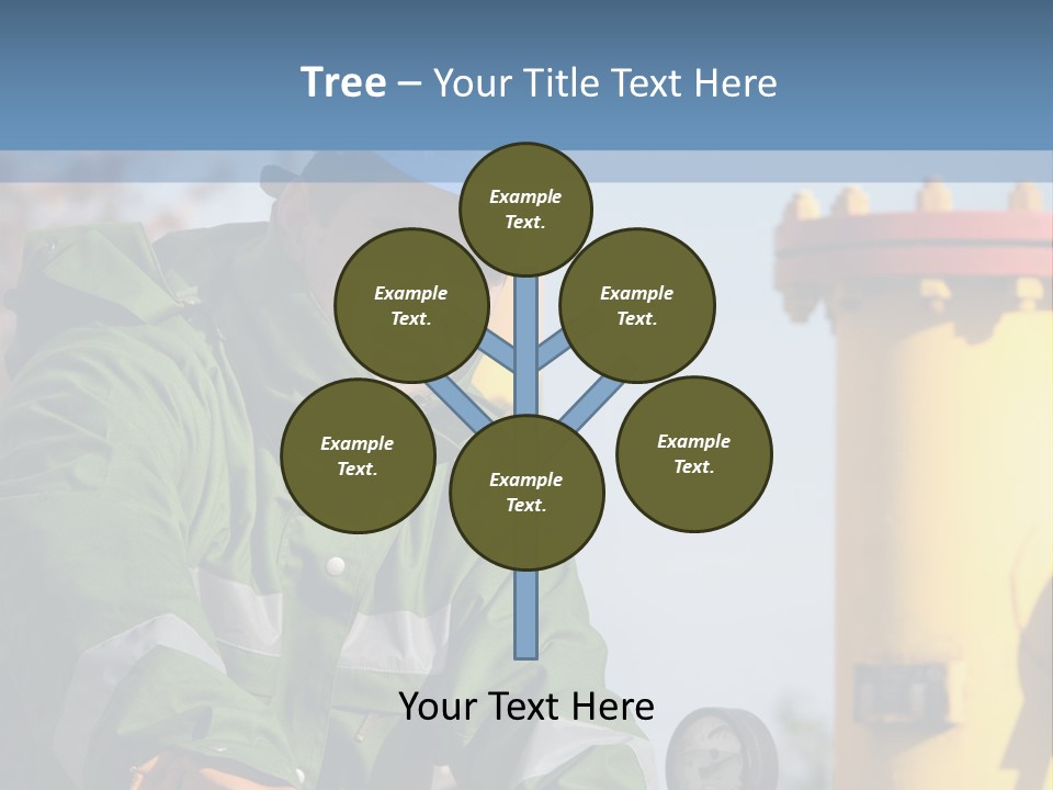 A Man In A Hard Hat Working On A Pipe PowerPoint Template