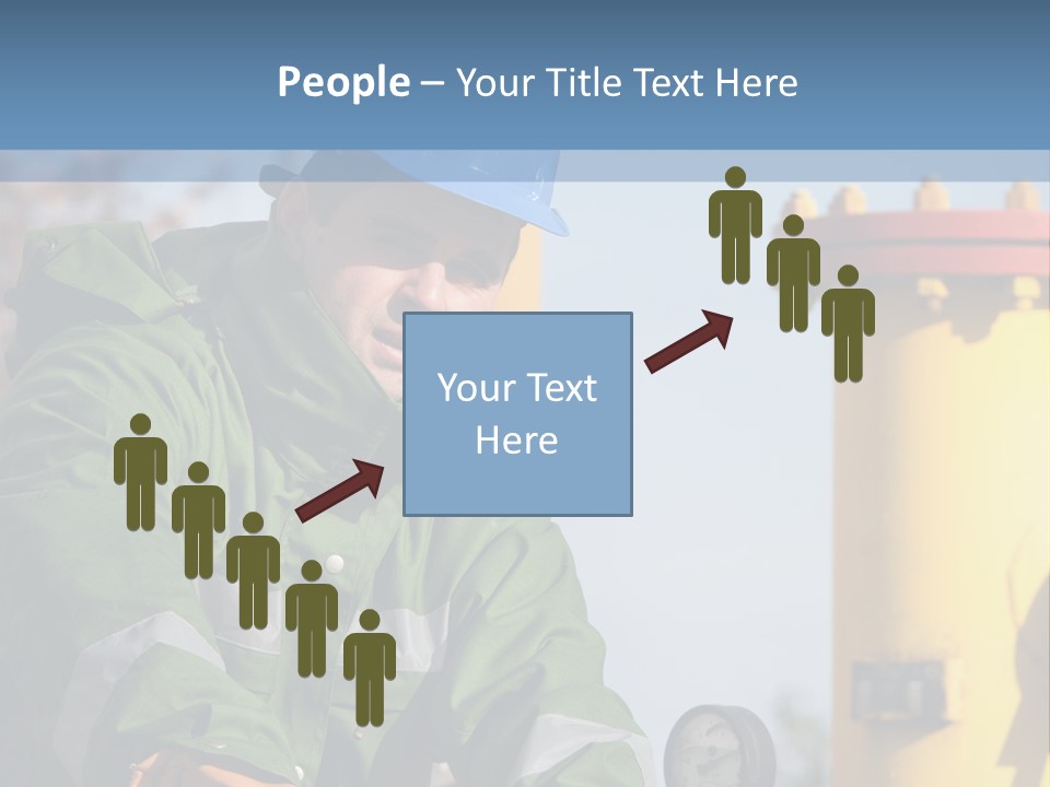 A Man In A Hard Hat Working On A Pipe PowerPoint Template