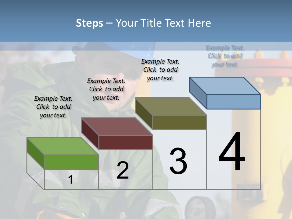 A Man In A Hard Hat Working On A Pipe PowerPoint Template