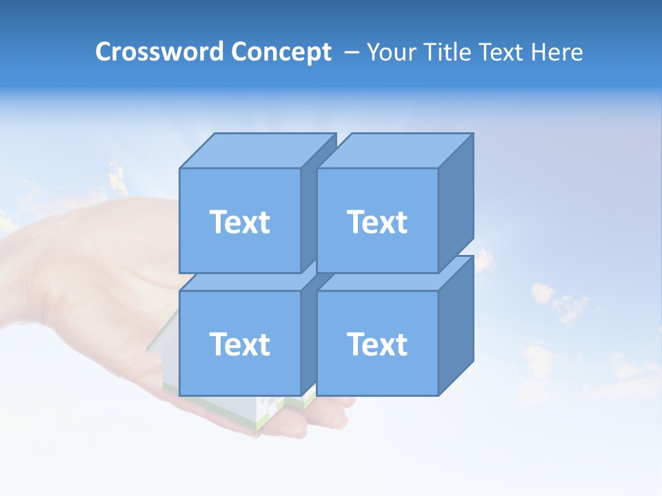 A Person Holding A Small House In Their Hand PowerPoint Template