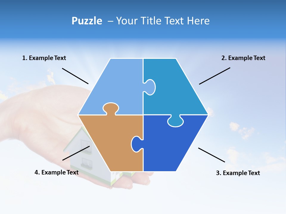 A Person Holding A Small House In Their Hand PowerPoint Template