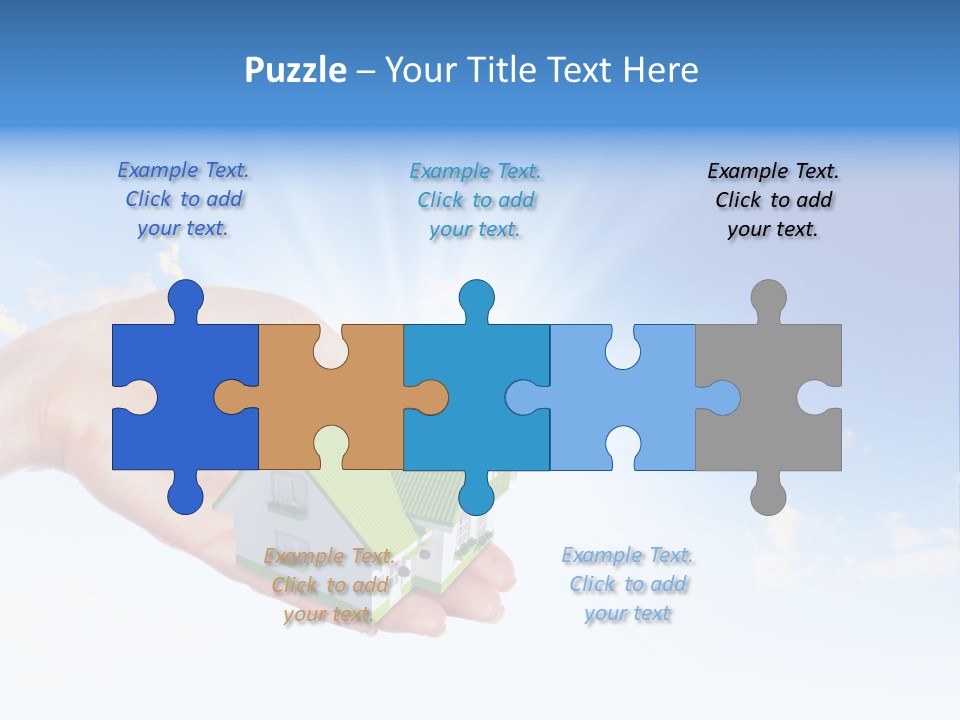 A Person Holding A Small House In Their Hand PowerPoint Template