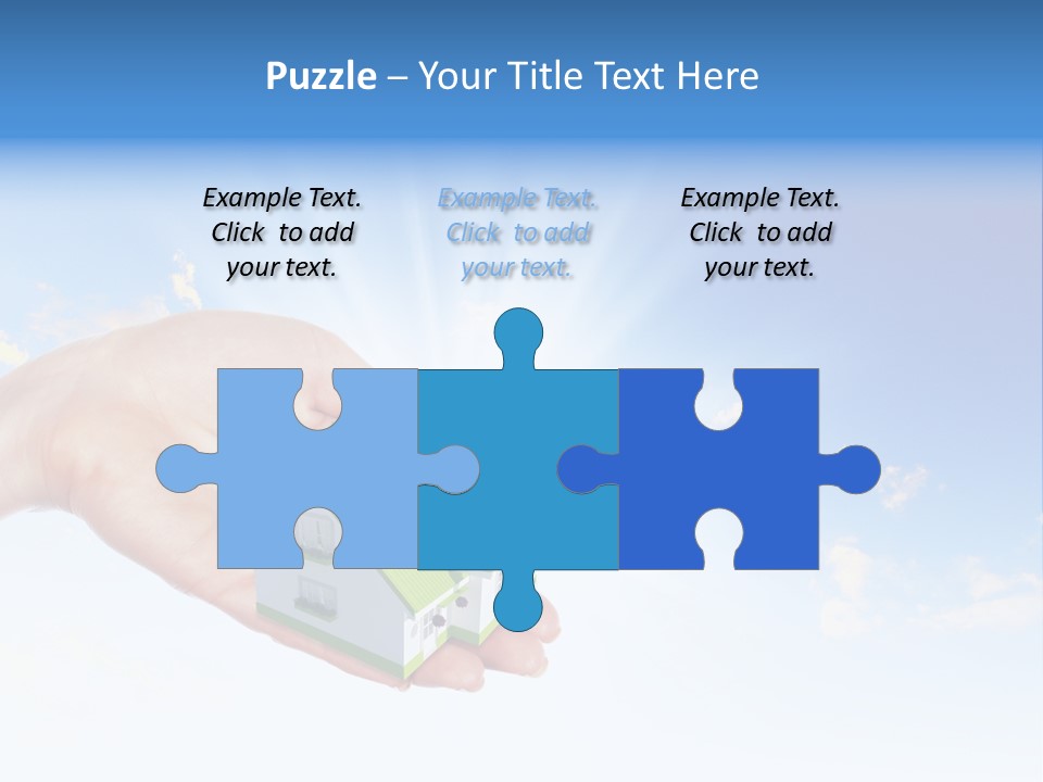 A Person Holding A Small House In Their Hand PowerPoint Template