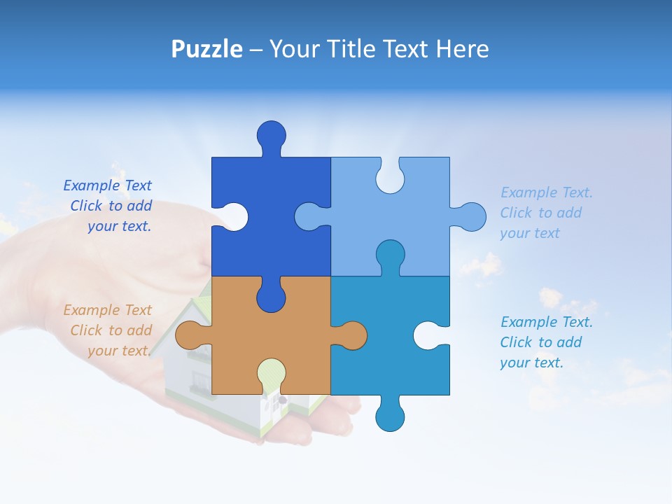 A Person Holding A Small House In Their Hand PowerPoint Template