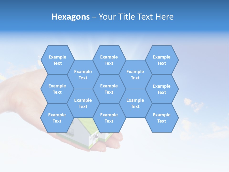 A Person Holding A Small House In Their Hand PowerPoint Template