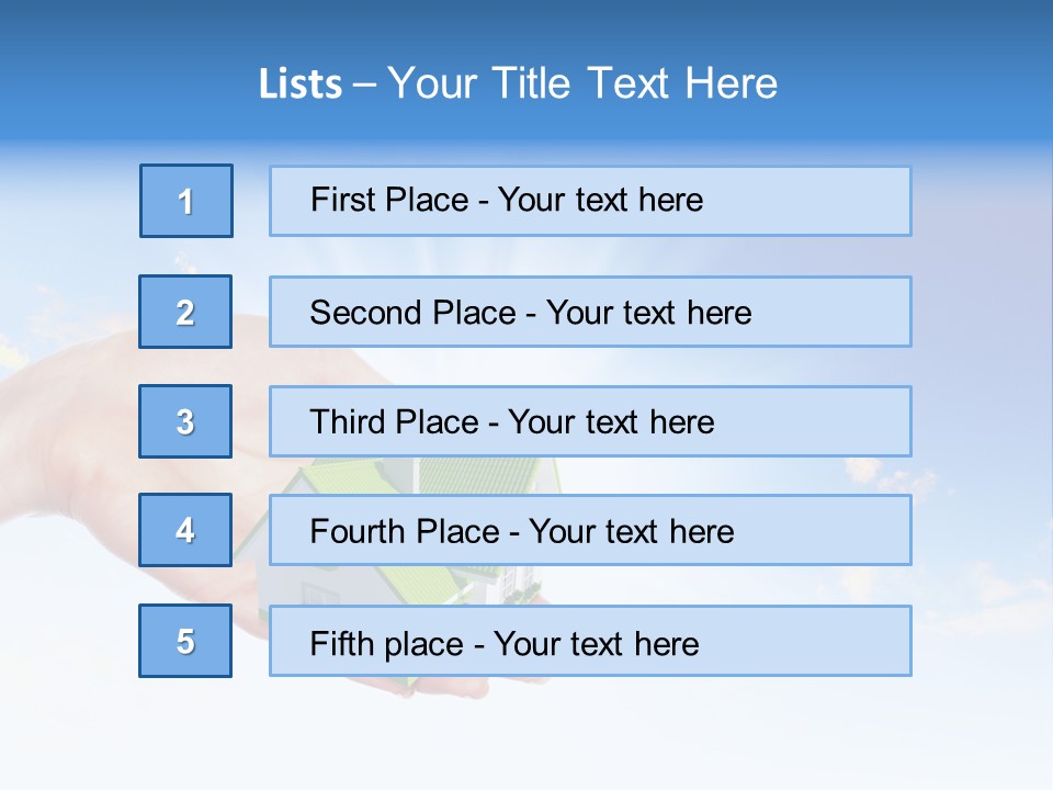 A Person Holding A Small House In Their Hand PowerPoint Template
