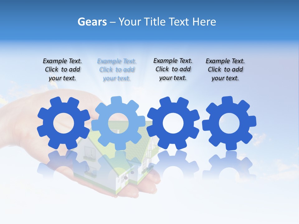 A Person Holding A Small House In Their Hand PowerPoint Template