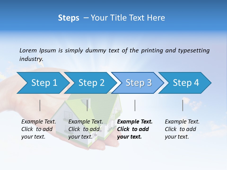 A Person Holding A Small House In Their Hand PowerPoint Template