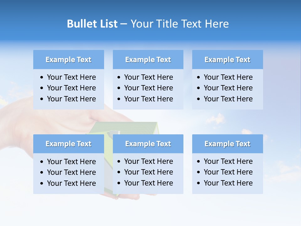 A Person Holding A Small House In Their Hand PowerPoint Template