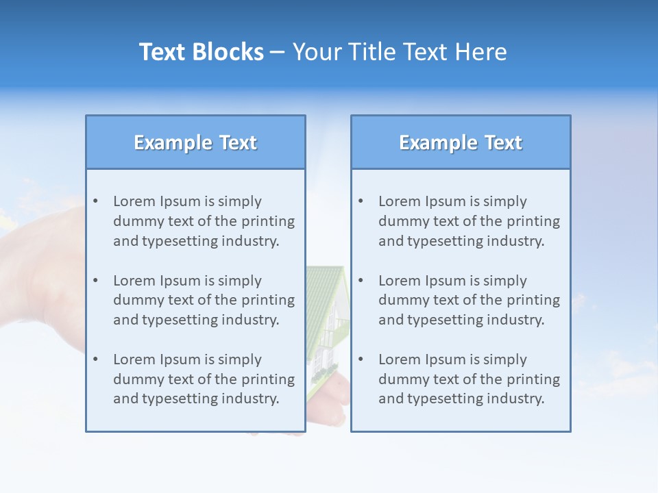 A Person Holding A Small House In Their Hand PowerPoint Template
