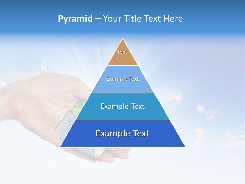 A Person Holding A Small House In Their Hand PowerPoint Template