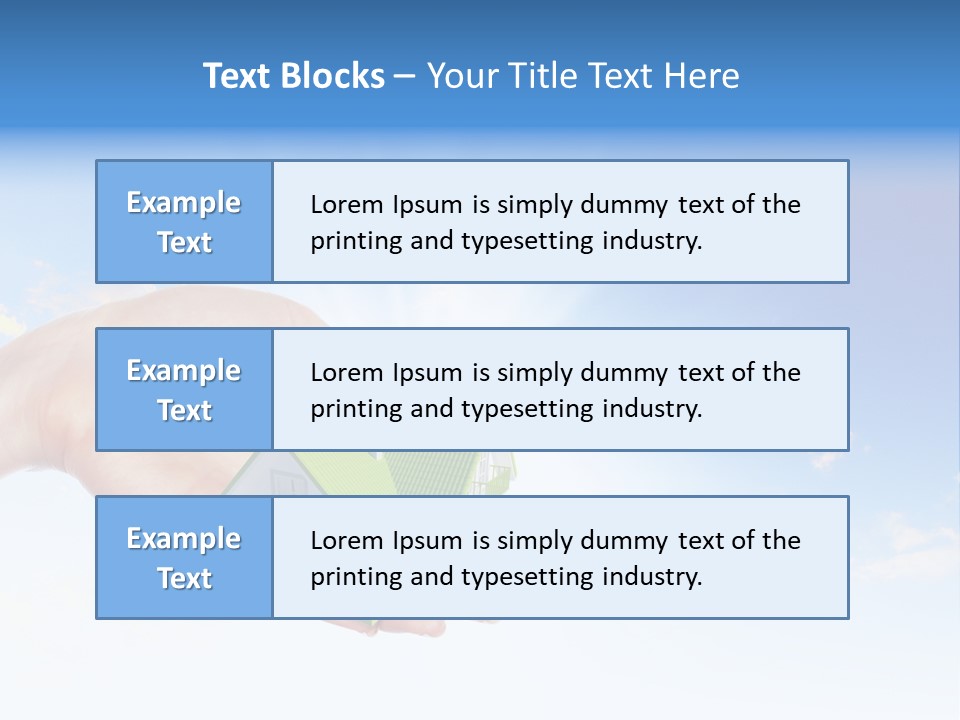 A Person Holding A Small House In Their Hand PowerPoint Template