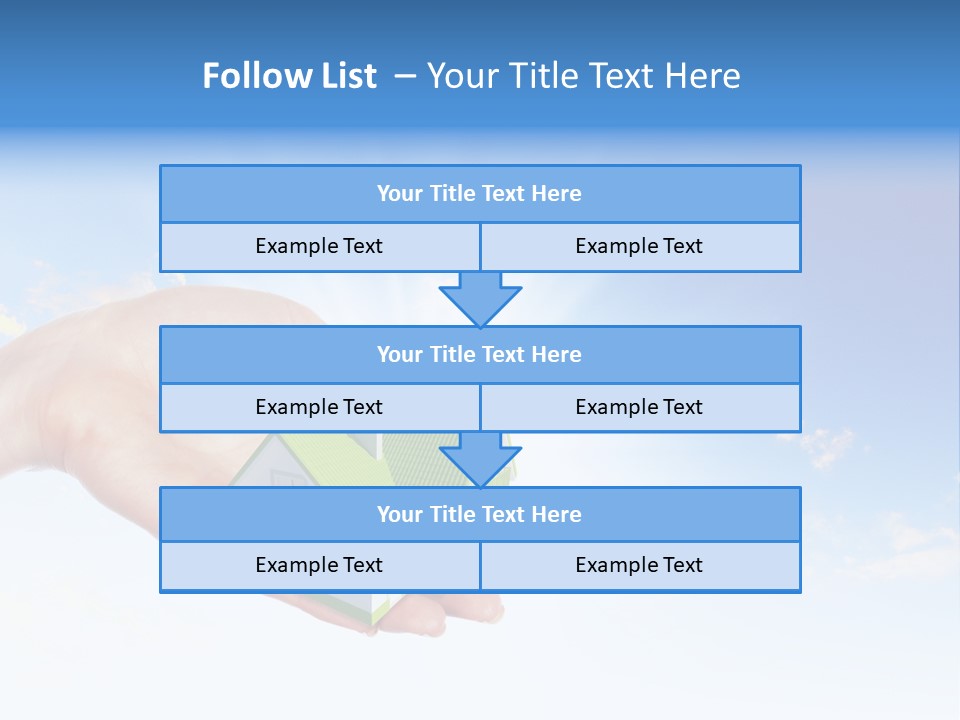 A Person Holding A Small House In Their Hand PowerPoint Template