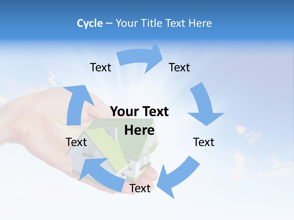 A Person Holding A Small House In Their Hand PowerPoint Template