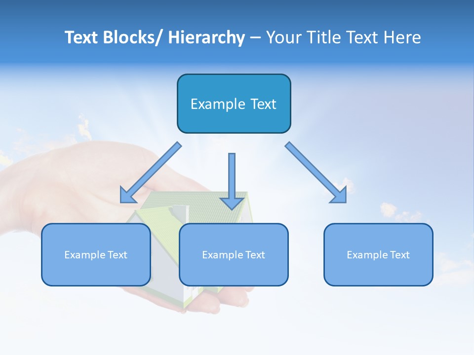 A Person Holding A Small House In Their Hand PowerPoint Template