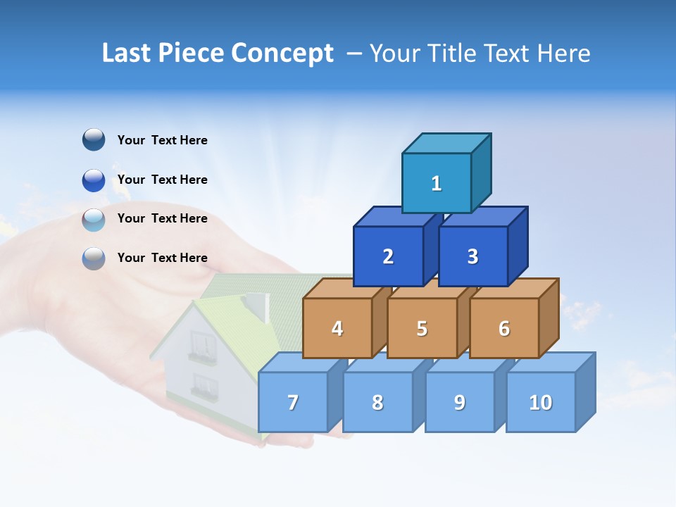 A Person Holding A Small House In Their Hand PowerPoint Template