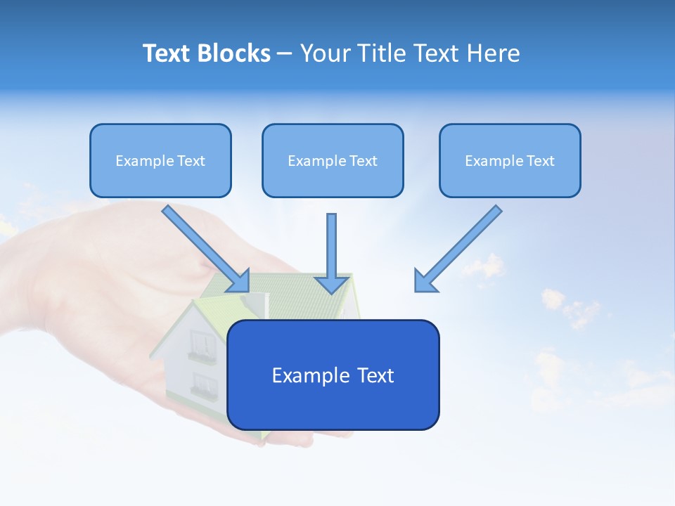 A Person Holding A Small House In Their Hand PowerPoint Template
