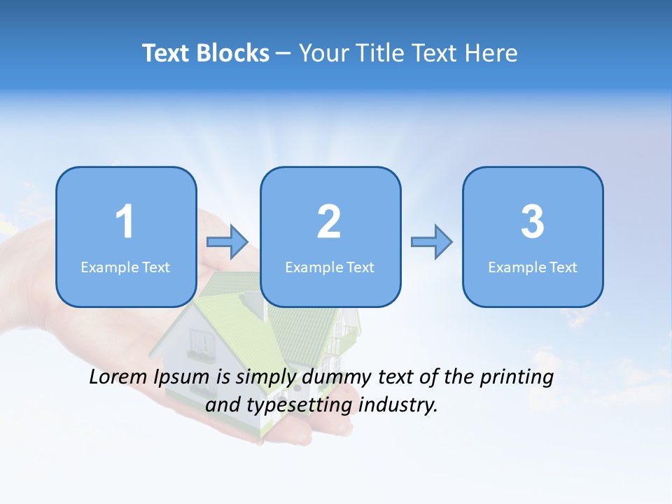 A Person Holding A Small House In Their Hand PowerPoint Template