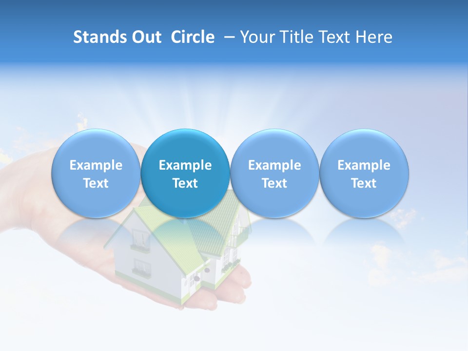 A Person Holding A Small House In Their Hand PowerPoint Template